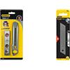 Stanley 7-10-018 Confezione Cutter Interlock da 18Mm + 5 Lame Al Carburo Di Tungsteno & Confezione 5 Lame a Spezzare da 18 Mm Fatmax 0-11-718