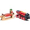 BRIO 33757 Ponte Levatoio, Accessorio, età Raccomandata 3+ & 33592 Grande Locomotiva Rossa A Batterie, Treni-Vagoni-Veicoli, età Raccomandata 3+