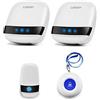 LIOTOIN Cercapersone Per Anziani Pulsante di Chiamata Wireless Allarme Sicurezza Cercapersone Sistema di Emergenza Chiamata Sistema di assistenza impermeabile per (2 Trasmettitori 2 Ricevitori) …