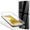 CHIMUCO Cover per Samsung Galaxy S22 Plus a 360 gradi di protezione, trasparente morbida sottile custodia in silicone TPU anteriore e PC posteriore anti-graffio antiurto antiurto Full Body Cover Case