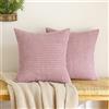 EMEMA Federe per Cuscini Fodere Copricuscini Decorativi Granulari Piccole Morbidi Quadrati per Divano Lettoin Misto Poliestere Moderna e Elegante Camera da Letto Soggiorno 2 Pezzi 40x40cm Rosa Viola