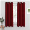 PONY DANCE Tende per Finestre Natalizie Tende Camera da Letto Oscuranti con Anelli Curtains Termica Isolante Freddo Corte per Interni 2 Pezzi L 106 x A 158 cm, Rosso