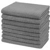 Gryeer Strofinacci in Microfibra, Asciugamani da cucina morbido, super assorbente e privo di lanugine, Confezione da 8, 45 x 65 cm, Grigio