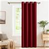PONY DANCE Tende Rossa Natalizie Cameretta Bambini Tenda Oscurante da Interno Curtain Termica Isolante con Anelli per Salotto Eleganti Decorazione 1 Pezzo L 140 x A 260 cm