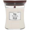 Woodwick White Teak Media Teak Candela Profumata Vasetto