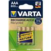 Varta batteria ricaricabile riciclata Micro AAA NiMH 800mAh (blister di 4)