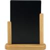 SECURIT - Lavagna Da Tavolo Elegant - Per Pennarelli A Gesso Liquido - Per Caffè, Ristoranti, Bar, Negozi - Medio - Inserto Rimovibile - Faggio Laccato - 15x21cm - Colore Teak