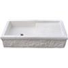 Artistica Mediterranea Lavabo Da Giardino In Cemento 90x47xh22 Cm Rettangolare Artistica Mediterranea Bianco