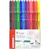 Kores - K-Liner: Fineliners Colorati a Punta Fine Rivestita di Metallo da 0,4 mm, Ideale per Disegnare a Scuola o in Ufficio, Forma Ergonimica Triangolare, Confezione da 12 Colori Assortiti