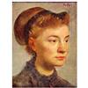 ArtPlaza Degas Edgar Portrait of a Young Lady Pannello Decorativo, Legno, Multicolore, 60x80 cm