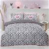 Rapport Set Copripiumino Dalmation, Cotone Policotone Poliestere, Nero, Doppio