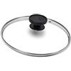 ALLUFLON Coperchio Vetro Bordo Inox, 18 cm