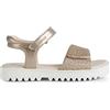 Geox J Sandal Coralie Gir, Sandali Bambine e ragazze, Argento (C1007 Silver), 34 EU