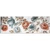 DRW - Quadro - Tela rettangolare vintage con rose e blu e uccelli