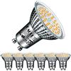EACLL Lampadine LED GU10 10W 3000K Equivalenti a Alogena 140W, Pacco da 6, 1050 lumen Luce Bianca Calda. Faretti AC 230V senza Sfarfallio, Angolo di luce 120° Spot, Non dimmerabile Lampade riflettori