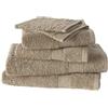 De Witte Lietaer Collection H Set Spugna 2 Guanti + 2 Asciugamani + 2 Teli Doccia di Cotone Beige Tortora 50 x 100 cm