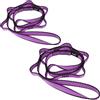 FOSER 2 cinghie di estensione per amaca da yoga, con catenella a margherita, per fitness, pilates, esercizi (grigio)