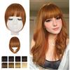 BARSDAR Frangia Clip Capelli Veri, 100% Naturali Frangetta Air Bangs French Bangs Frangia Extension Clip Capelli Veri Cura Capelli Donna lavabile/tingibile