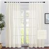 PONY DANCE Tende per Bambini con Volant Lunghi e Aste per Camera da Letto Moderna Tende per Soggiorno 2 Pezzi, 140x220 cm Beige Chiaro