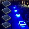 Lacasa Luci Solari da Giardino, LED Lampada da Esterno, Auto On/Off per Sentieri, Sicurezza, per Ponte Passo Vialetto Passerella Percorso Scale Piazza Cortile - Blu 4 Pezzi