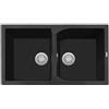 CX0862 Corax Plados - Lavello a due Vasche - Colore Nero