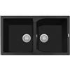 CX0862 Corax Plados - Lavello a due Vasche - Colore Nero matt