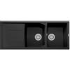 CX1162 Corax Plados - Lavello a due vasche pi scolapiatti - Colore Nero matt
