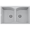NK07920 Corax Plados - Lavello a due vasche - Colore Alluminio