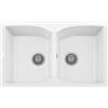 NK07920 Corax Plados - Lavello a due vasche - Colore Bianco