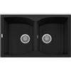 NK07920 Corax Plados - Lavello a due vasche - Colore Nero matt