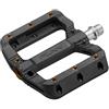 Funn Black Magic Pedale Piatto in Plastica per Mountain Bike - Pedali Leggeri con Ampia Piattaforma per Maggiore Stabilità, Pedali per Bicicletta con Asse CrMo da 9/16 pollici (Punte Rosse)