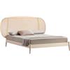 MINIFORMS letto matrimoniale SHIKO WEIN per rete e materasso da 160 x 200 cm - LT20-FAGGIO-NATURALE-PV-NATURALE
