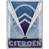 Nostalgic-Art Targhe Vintage, Citroen - 2CV Logo Blue - Idea Regalo per Accessori per Auto, in Metallo, Design Retro per Decorazione, 30 x 40 cm