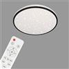 BRILONER Leuchten - Plafoniera a LED, lampada da soffitto dimmerabile, fantasia a stella, controllo temperatura colore, telecomando, funzione memoria, luce notturna, 24 watt, 2.400 Lumen, bianco-nero
