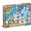 Clementoni- Puzzle Frozen Disney 1000pzs 2 Maps Frozen-1000 Made in Italy, Animati, Cartoni, Divertimento per Adulti, Colore 1000 Pezzi, Medium, 39666