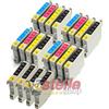 KIT 20 CARTUCCE COMPATIBILI CON EPSON T0551 T0552 T0553 T0554 (T0556) NERO+COLORI - NO-NAME