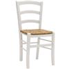 Set di 2 sedie CENISIA in legno massello bianco
