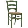 Set di 2 sedie CENISIA in legno massello verde
