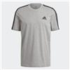 Adidas M 3S Sj T-Shirt M/M Gri Mel 3S Nere Uomo