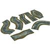 PLAYMATS Set fiume modulare 2D compatibili con Warmachine & Hordes, Warhammer Age of Sigmar, Warhammer 40k, Star Wars Legion - Primavera - 7 parti
