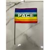 Set 10 Bandierine PACE Con Asta Bambini cm 20x30 pacifista Bandiera 10 Pezzi