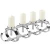 Fink GORDEN 158022 - Candelabro a 4 luci, in alluminio nichelato, colore: argento, dimensioni: 85 x 27 x 18 cm