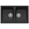 SP0792 Spazio Plados - Lavello a due vasche - Colore Nero