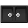 SP0792 Spazio Plados - Lavello a due vasche - Colore nero matt