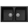 SP0862 Spazio Plados - Lavello a due vasche - Nero matt