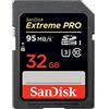 SanDisk Extreme Pro Scheda di Memoria SDHC 32 GB, 95 MB/s, Classe 10 UHS-I/U3, Nero