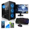 Megaport Completo PC Gaming Intel Core i5-11400F - 24" Schermo - Windows 11 - Nvidia GeForce GTX1650 4GB - 16GB 3200MHz DDR4 - 500GB M.2 SSD - WiFi - Tastiera/Mouse - pc da gaming
