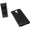 vhbw batteria compatibile con Samsung Galaxy Note 4, SM-N910A, SM-N910C smartphone cellulare (6400mAh, 3,85V, Li-Ion) + copribatteria (nero)