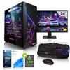 Megaport Completo PC Gaming AMD Ryzen 7 5700X - 24" Schermo - Windows 11 - GeForce RTX4060 8GB - 16GB DDR4 - 1000GB M.2 SSD - WiFi - Tastiera/Mouse - pc da gaming