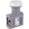 ANFEL LNB dCSS+Quad SCR, LNB unicable per fino a 16 ricevitori, 4K ready, 3D ready, UHD ready, protezione dalle intemperie estraibile, compatibile SKyQ DCSS SCR 16UB PRO LNB